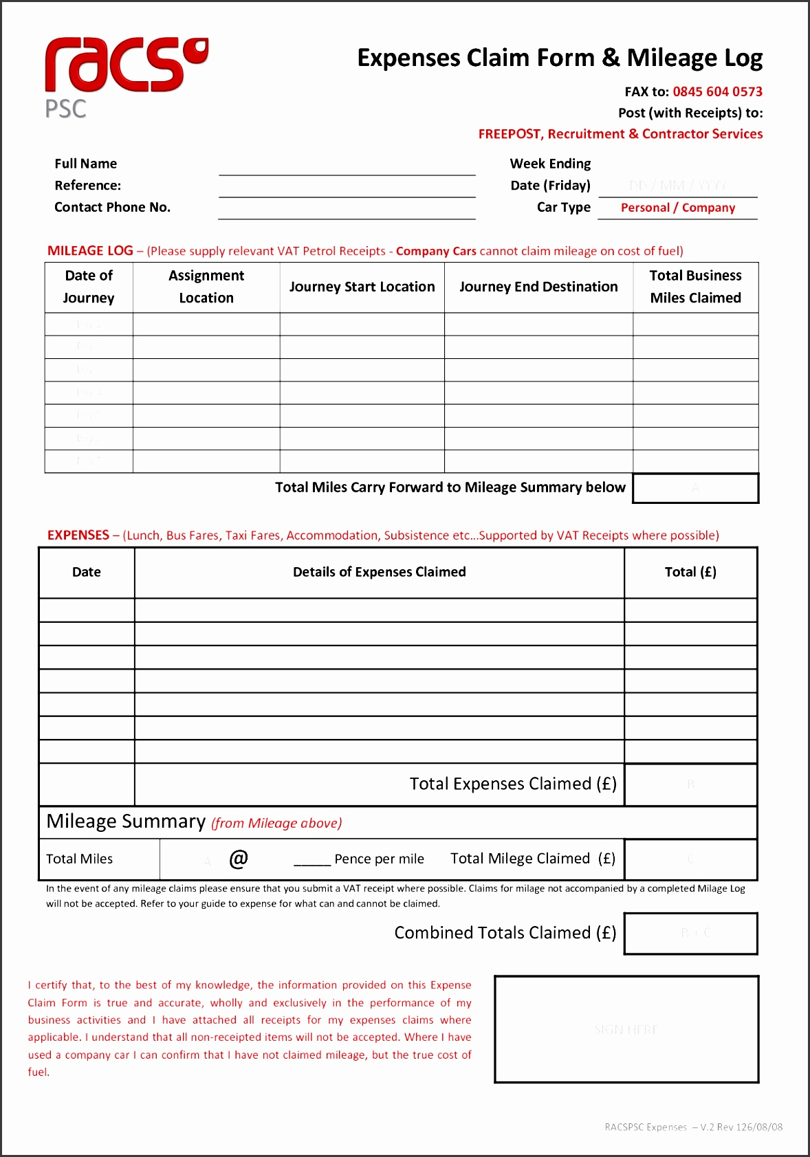 10 Expense Claim Form Template SampleTemplatess SampleTemplatess