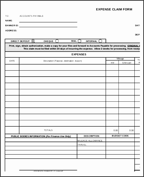 10 Expense Claim Form Template SampleTemplatess SampleTemplatess