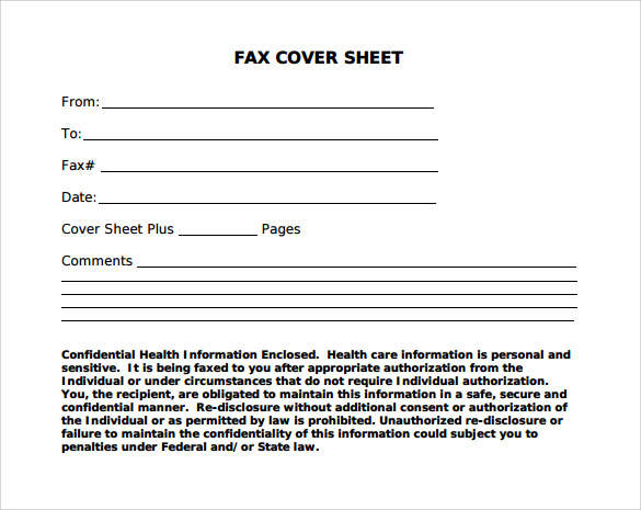 12 Fax Cover Sheet Samples Templates Examples Sample Templates