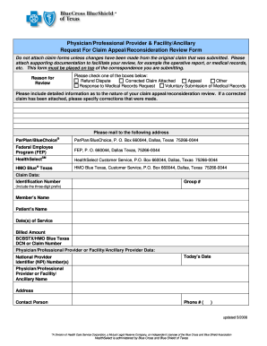 19 Printable Medical Claim Form Blue Cross Blue Shield Templates 