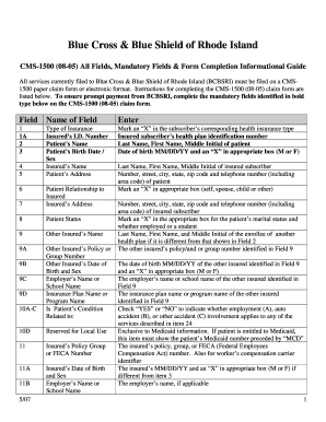 20 Printable Medical Claim Form Blue Cross Blue Shield Templates 