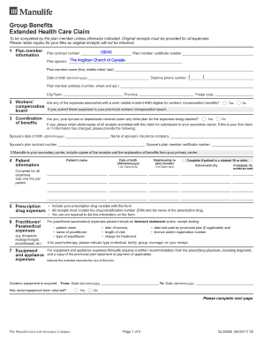 2017 2020 Form Manulife Financial GL3585E Fill Online Printable 