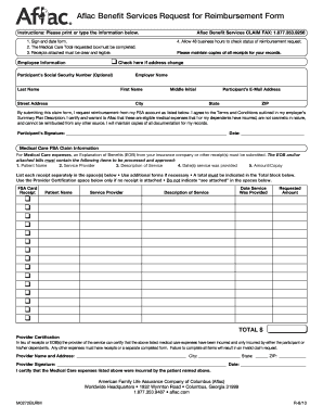 Aflac Benefit Fill Online Printable Fillable Blank PDFfiller