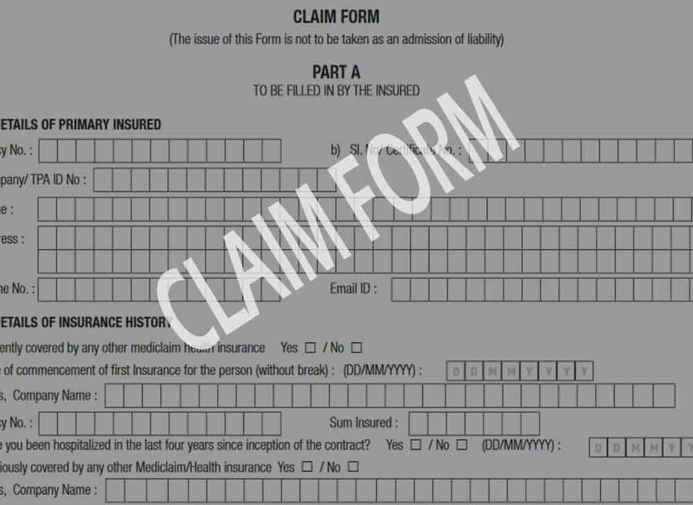 Apollo Munich Health Insurance Claim Form For Treatment Expenses