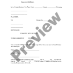 Appendix Of Forms For Wyoming Small Claims Court Small Claims Wyoming