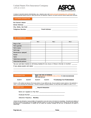 Aspca Claim Form Fill Online Printable Fillable Blank PdfFiller