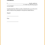 Authorization Letter Template To Pick Up Passport Documents