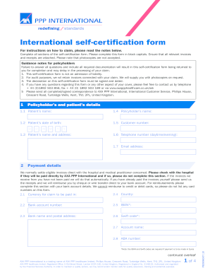 Axa Ppp International Claim Form Fill Online Printable Fillable 