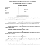 Bill Of Sale Form Maine Complaint For Divorce With Children Form