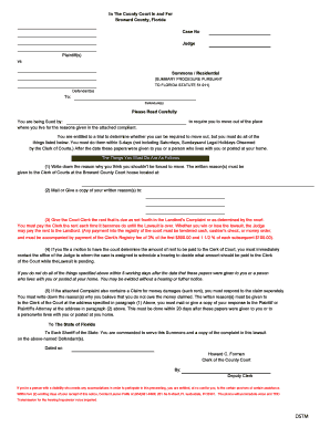 Broward County Summons Form Edit Fill Print Download Top Forms In 