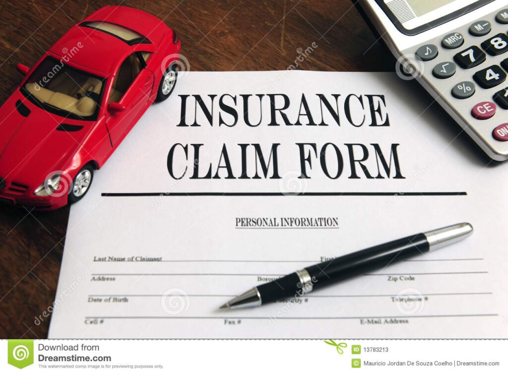 Car Insurance Claim Form On Desk Stock Photos Image 13783213