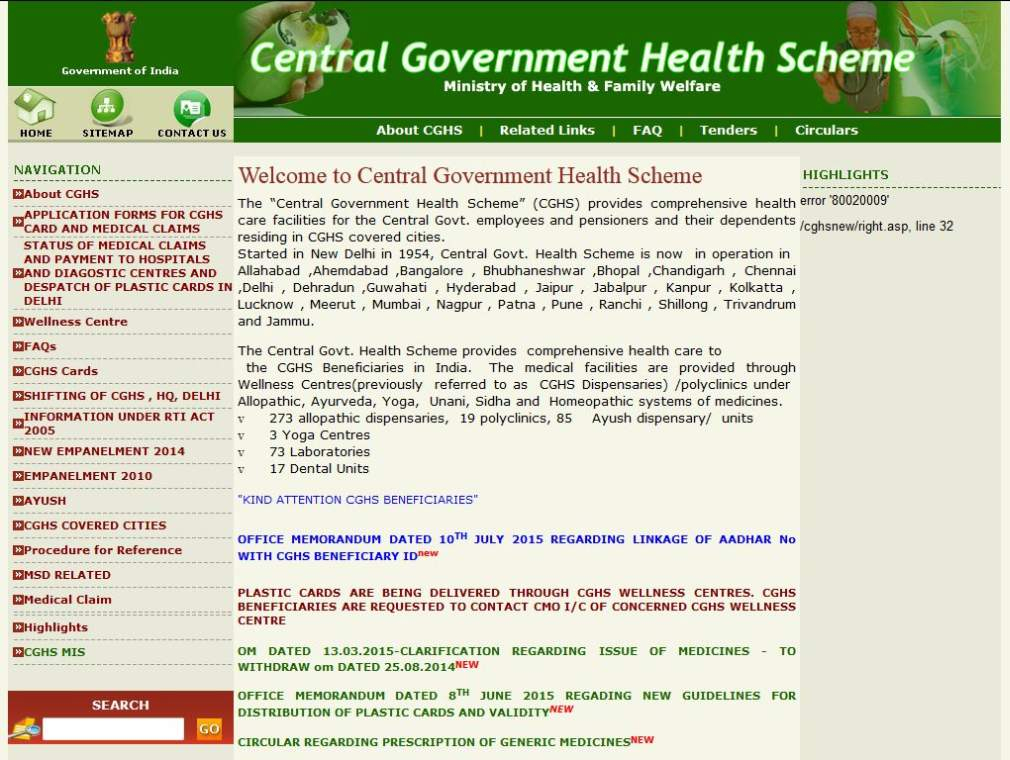 Central Government Health Scheme Reimbursement Form 2020 2021 Student