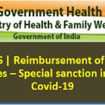 CGHS Reimbursement Of OPD Medicines Special Sanction In View Of