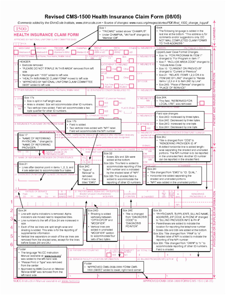 Cms 1500 Universal Claim Form Reclinebydesign