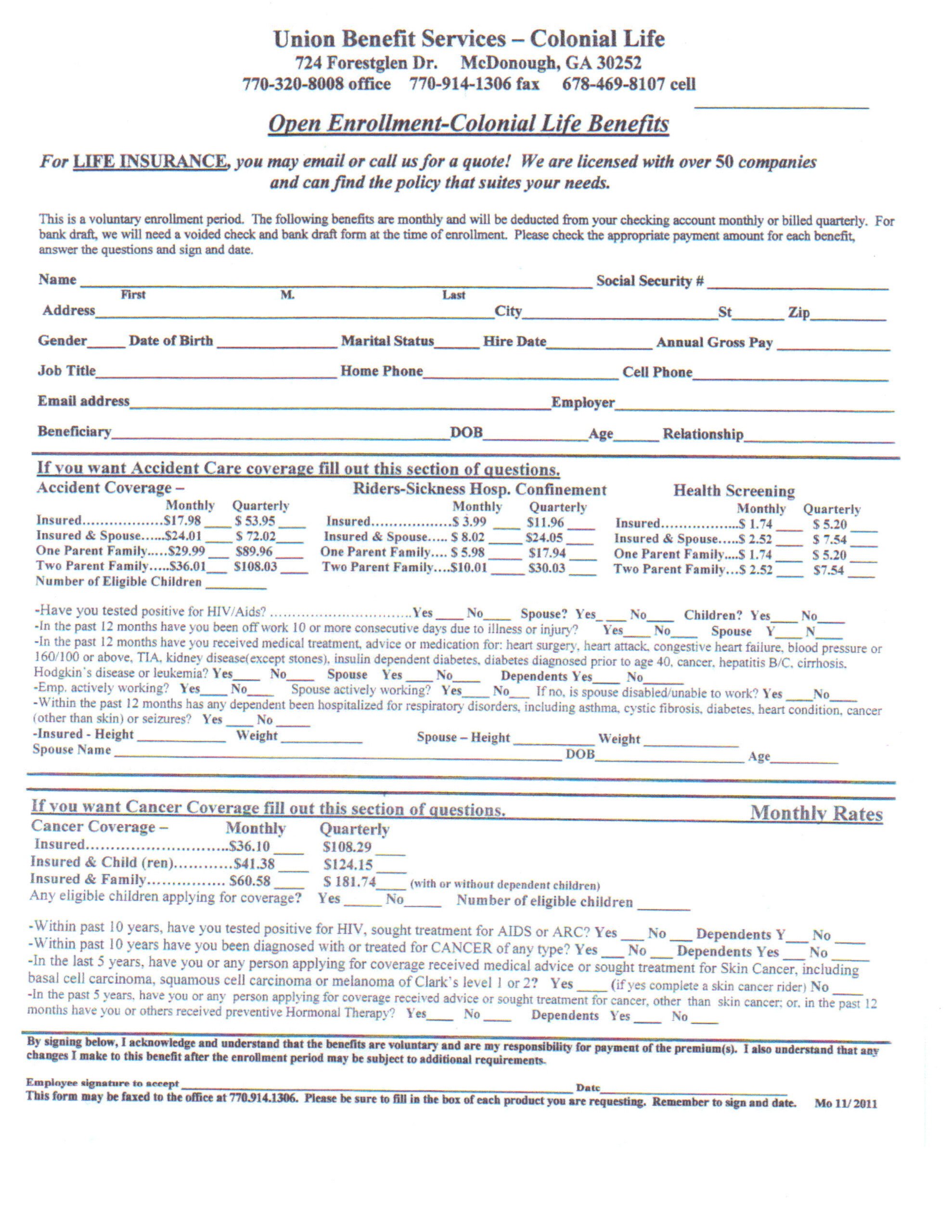 Colonial Life Universal Claim Form Fill Out And Sign Printable Pdf 2619