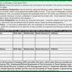 Dearborn National Life Insurance Beneficiary Form Form Resume