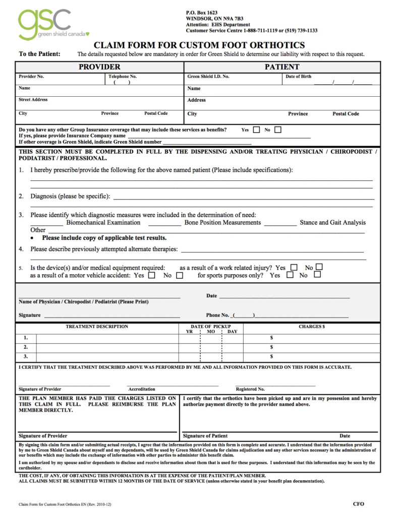 Download Forms For Patients Sound Orthotics