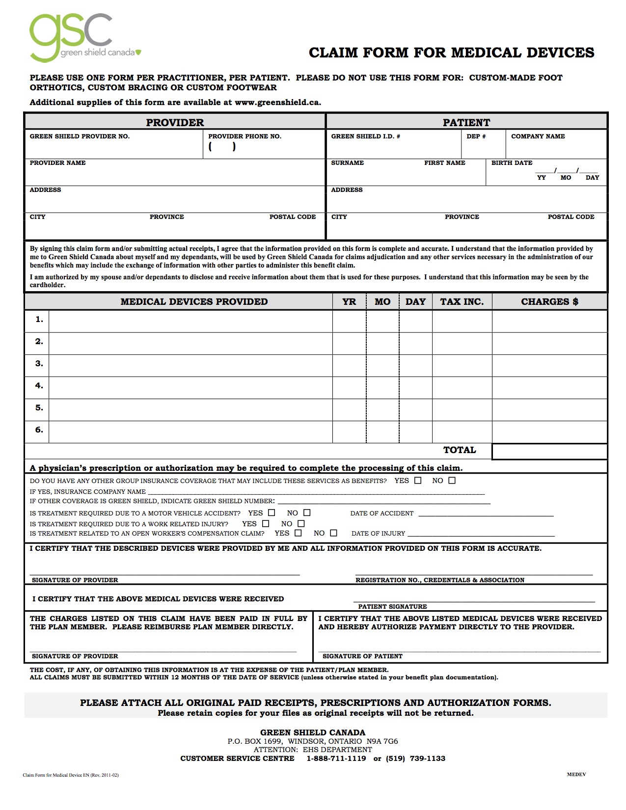 Download Forms For Patients Sound Orthotics