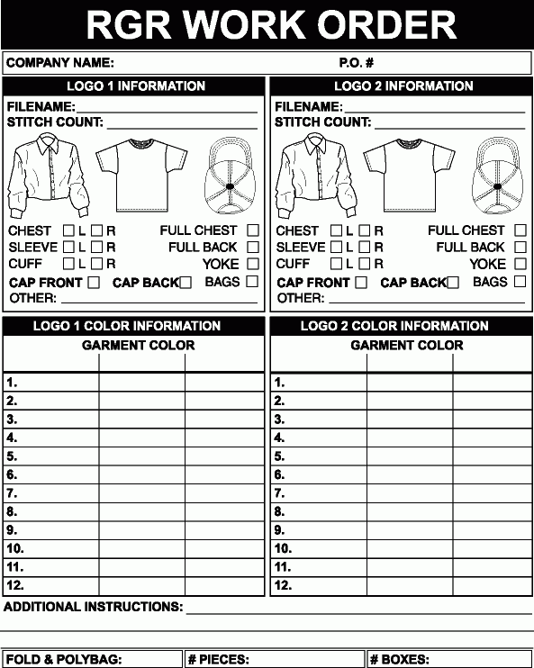 Embroidery Order Form Template The Worst Advices We 39 ve