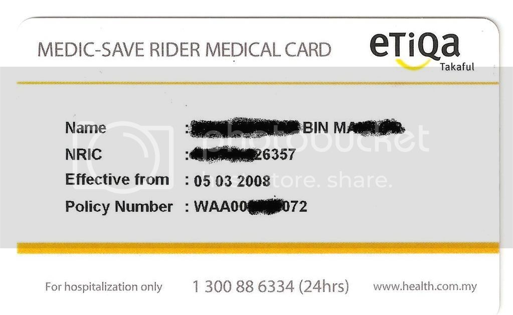 Etiqa Takaful Medical Card TAKAFUL HIBAH FOR ALL FOR LIFE MEDICAL 