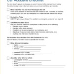 Example Car Accident Checklist Template