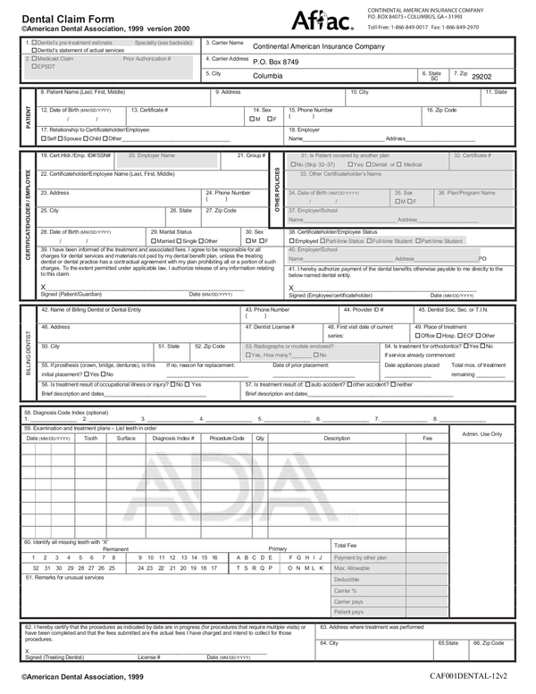 Fill Free Fillable Aflac Insurance PDF Forms