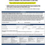 Fillable Online Hospital Indemnity Wellness Benefit Claim Form Aflac