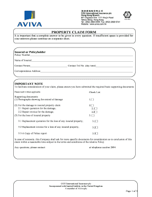 Fillable Online Property Claim Form BAPEXINSURANCEb Fax Email Print 