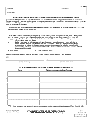 Fillable Online Yolo Courts Ca Sacramento Superior Court Sc 104 Form 