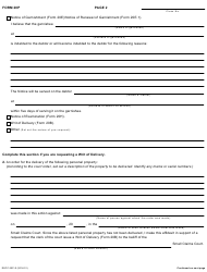 Form 20P Download Fillable PDF Or Fill Online Affidavit For Enforcement 