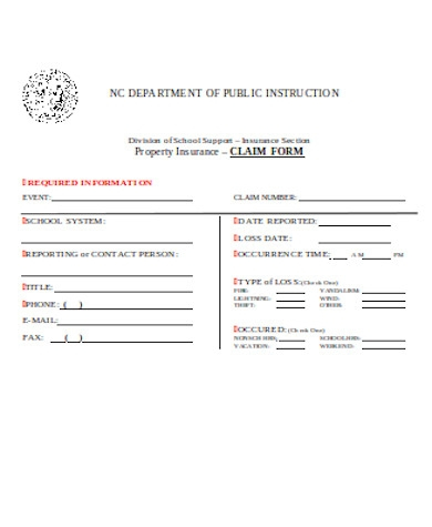 FREE 10 Sample Insurance Claim Forms In PDF MS Word