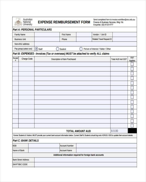 FREE 10 Sample Personal Expense Forms In PDF MS Word