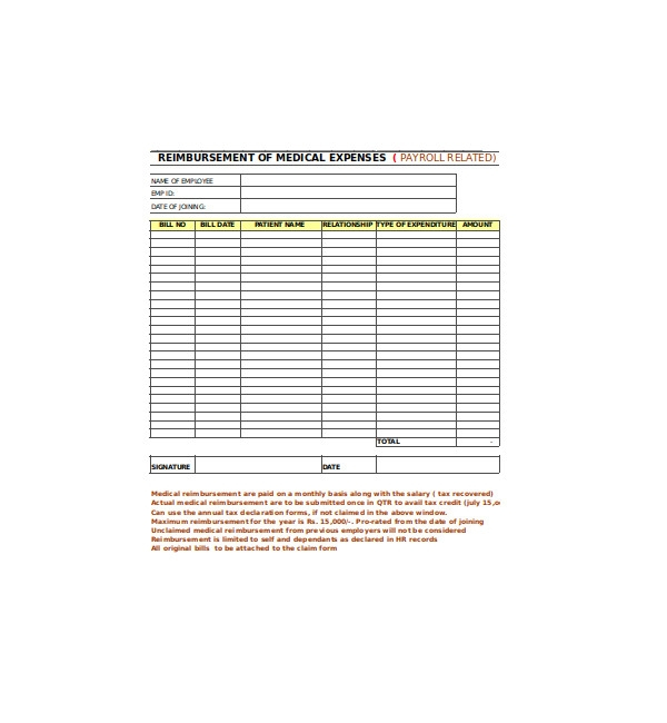 FREE 11 Sample Medical Claim Forms In PDF MS Word Excel