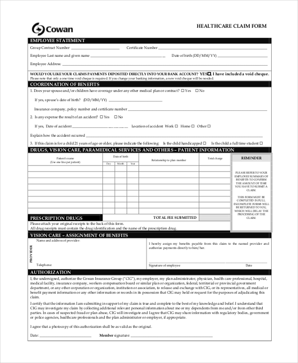 FREE 18 Sample Health Forms In PDF MS Word Excel