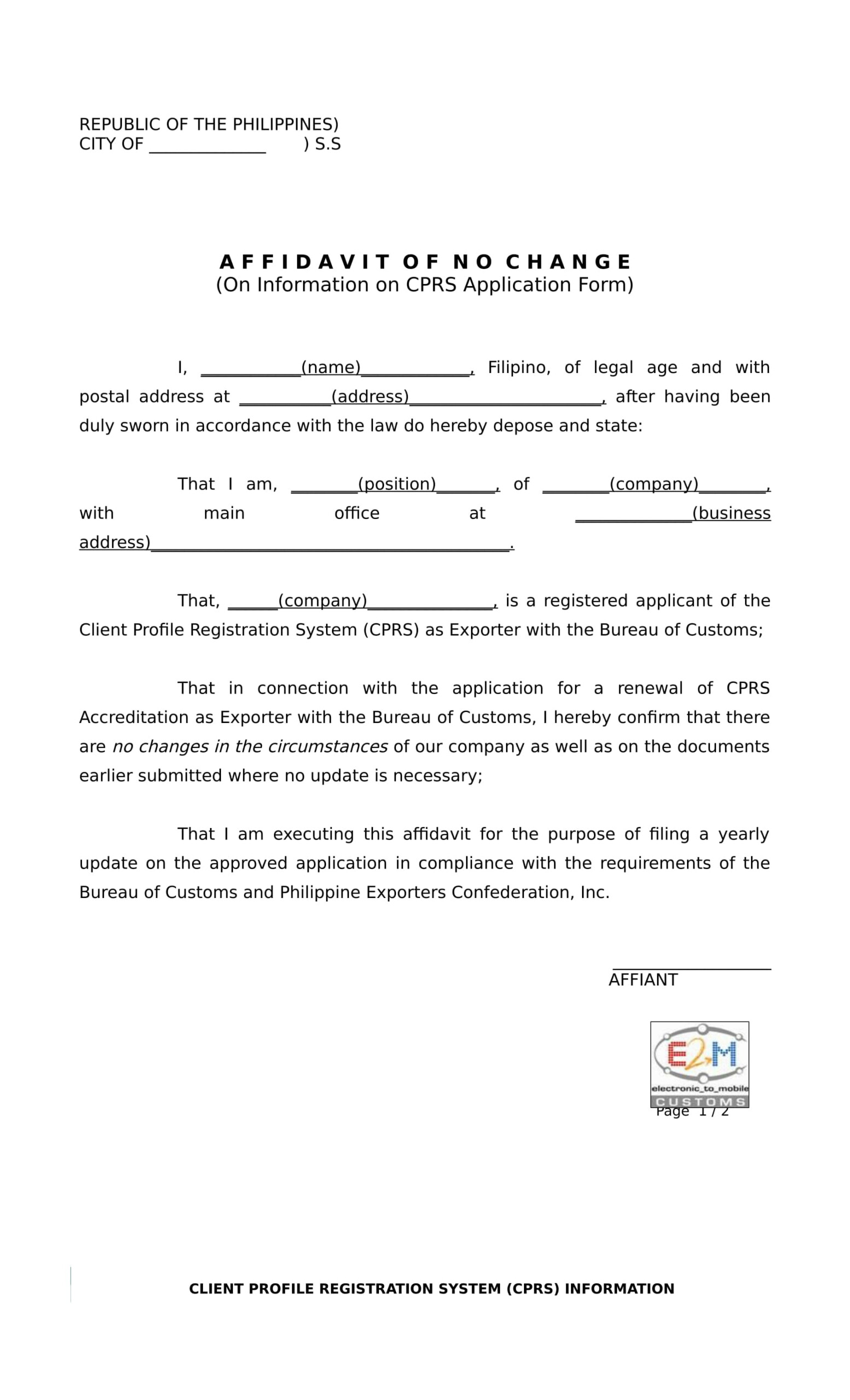 FREE 22 Sample Affidavit Forms In PDF MS Word Excel