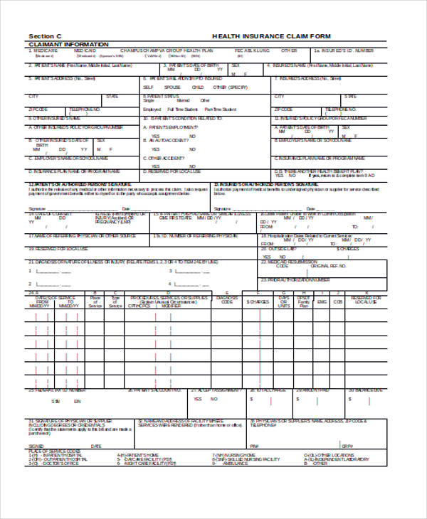 FREE 31 Claim Forms In MS Word