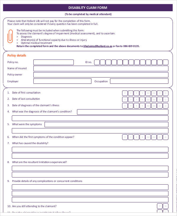 FREE 47 Claim Forms In PDF