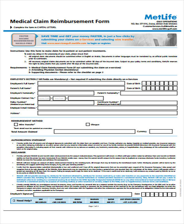 FREE 49 Claim Forms In PDF