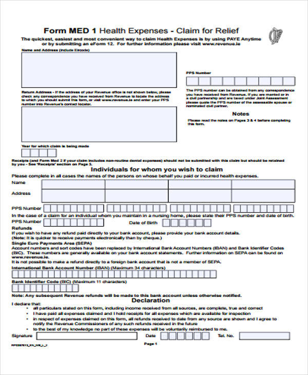 FREE 49 Claim Forms In PDF