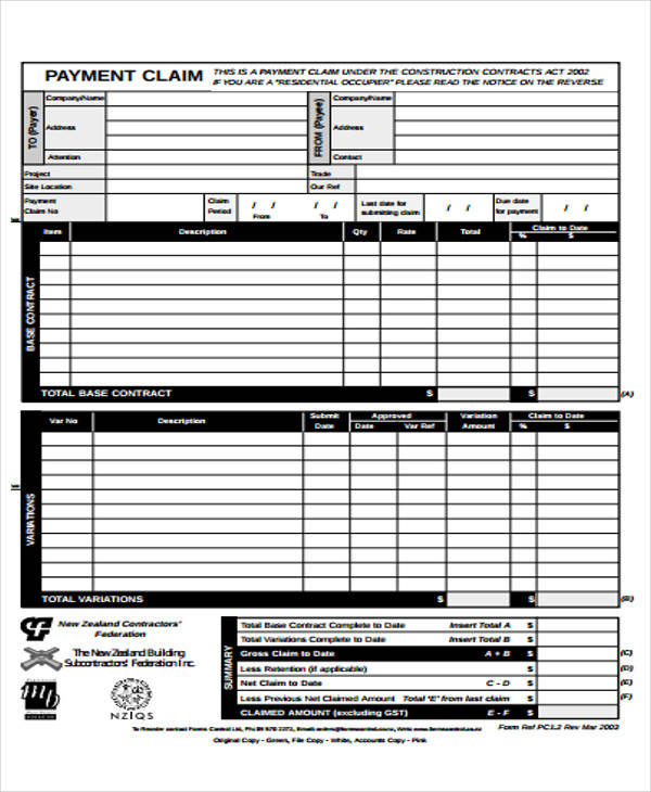 FREE 49 Claim Forms In PDF