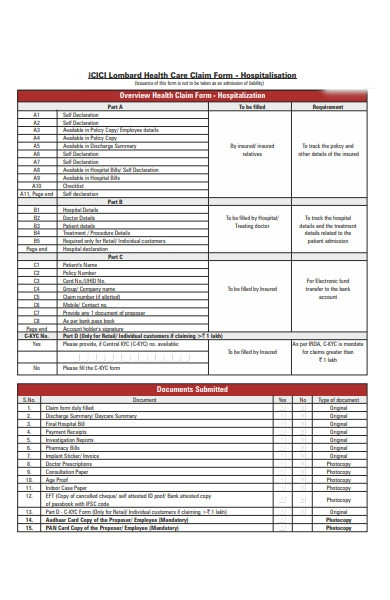 FREE 52 Claim Forms In PDF MS Word Excel