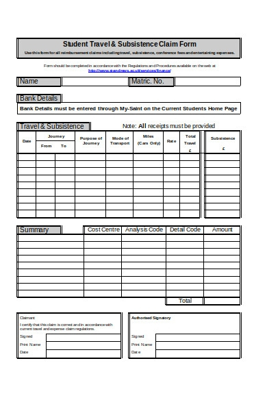 FREE 52 Claim Forms In PDF MS Word Excel