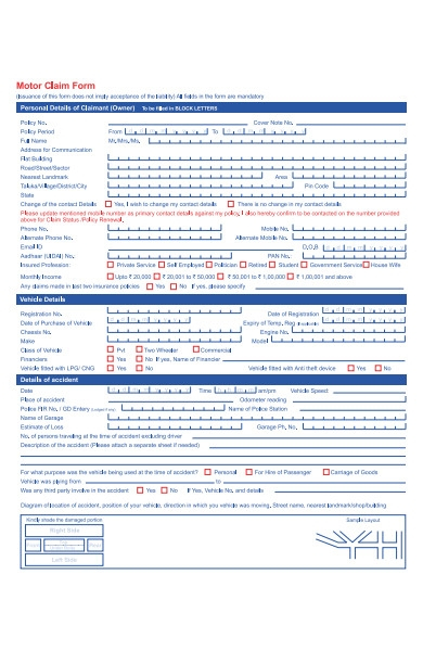 FREE 52 Claim Forms In PDF MS Word Excel
