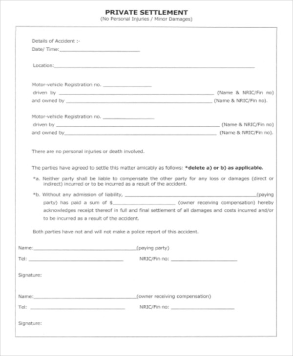 FREE 8 Sample Accident Release Forms In MS Word PDF