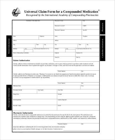 FREE 9 Sample Universal Claim Forms In PDF MS Word