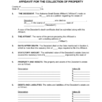 Free Alabama Small Estate Affidavit Form Word PDF EForms