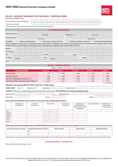 Hdfc Ergo Health Insurance Premium Receipt Insurance