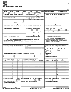 Health Claim Form 1500 Fill Out And Sign Printable PDF Template SignNow