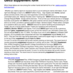 Insurance Auto Insurance Supplement Form