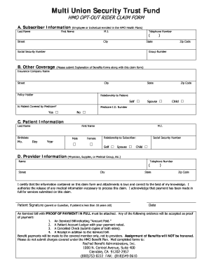 Kaiser Permanente Claim Medical Form Fill Online Printable Fillable 